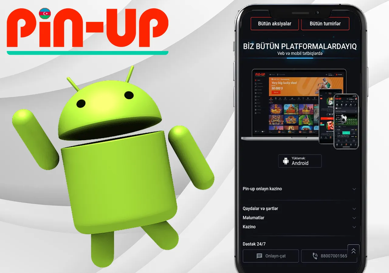 Process of downloading and installing Pin Up application for Android